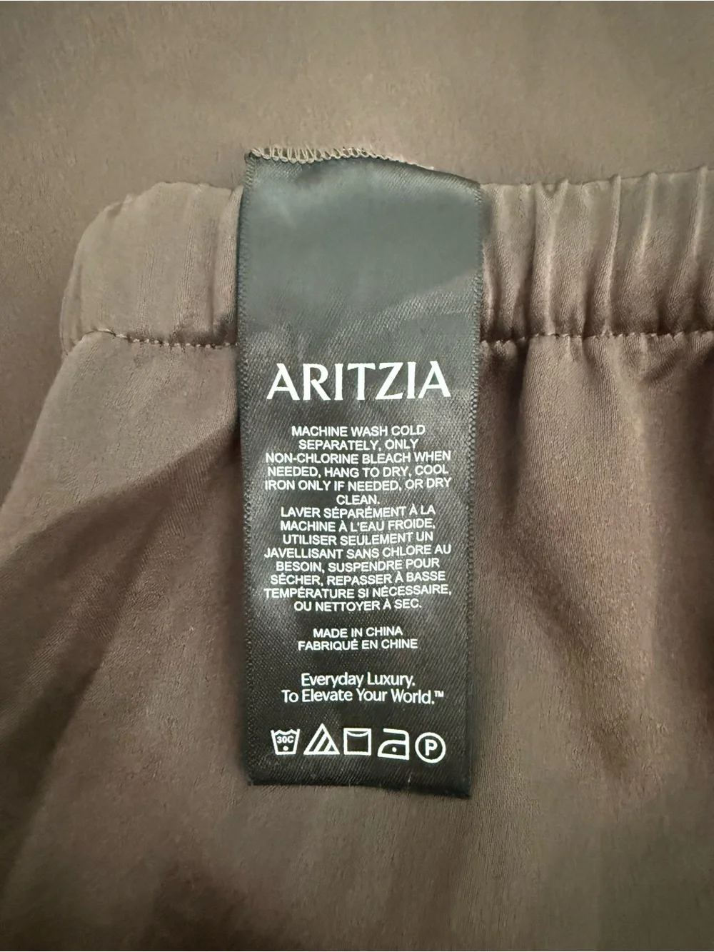 Aritzia Archer Satin Pants - Olive - Picture 4 of 5